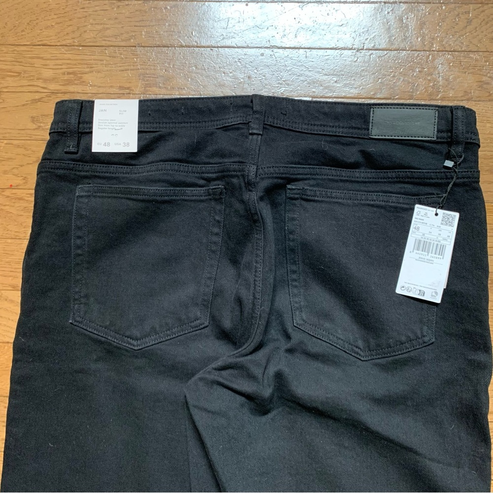 MANGO Mens Jan slim-fit jeans | Size US 38, EU 48 | Black Denim NEW!! - Picture 5 of 15
